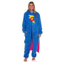 INTIMO Sesame Street Union Suit Volwassen Super Grover Kostuum Lounge Pyjama Outfit (Grover, 2X-Large/3X-Large)