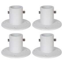 HECASA dekankerflens gegoten bovengrondse zwembadladders leuningen of glijbaan - 1 7/8 inch diameter van 1,9"""" aluminium wit (4PC)