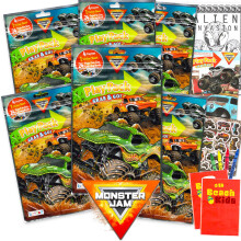 Monster Jam Spielpaket Partygeschenke für Kinder - 6 Treat Bags mit Malbüchern