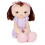GUND GUND Bb Poupe En Peluche Brune Robe Raye Rose 8"""" 1