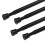 KXLife 4Pcs Varão de Tensão Pequeno Ajustável 17 a 28 Polegadas para Janelas, Cortinas, Preto 1