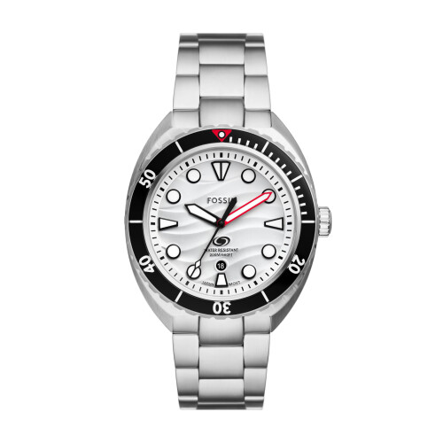 Fossil Fossil m?nds breaker Quartz rustfrit st?l 3-h?nds ur farve: s?lv (model: FS6063)
