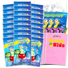 Disney Inside Out Mini cadeaux de fte pour enfants  Lot de 24 mini packs de jeu Inside Out Grab n Go avec pages de coloriage, autocollants et p