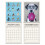 Americanflat Calendário de Parede 18 Meses - Design Cães 2