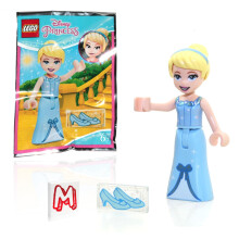 LEGO Disney Princess Assepoester minifiguur - Assepoester (in blauwe jurk en glazen muiltjes) Limited Edition