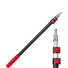 Bates - Vara Telescópica, 2,4 a 6 Pés, Preto e Vermelho, Extensão para Rolo de Pintura