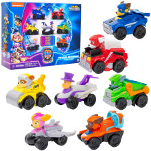 Paw Patrol: Sada vozidel z filmu - 7 nových aut a náklaďáků s exkluzivní figurkou starosty Humdingera
