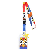 Disney Toy Story Cowboy Woody Cordon avec porte-badge d'identification transparent et breloque en caoutchouc pour badge de shrif de 5,1 cm