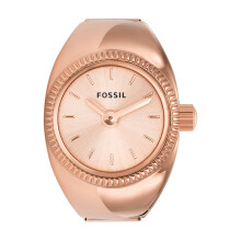 Fossil Montre  deux aiguilles  quartz en acier inoxydable pour femme Couleur de la bague : or rose (modle : ES5247)