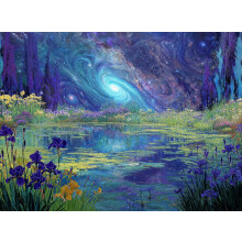 Cross & Glory - Milky Way Rising - Puzzle de 1000 Peças para Adultos | Arte Cósmica Surreal | Puzzle Desafiador