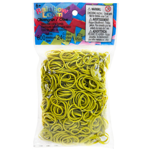 Rainbow Loom Solid Bands-Olive Groen