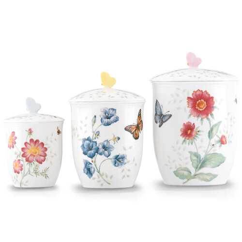 Lenox Butterfly Meadow Ensemble de 3 botes de conserve 6,60 LB Multi