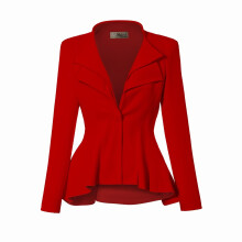 Hybrid & Company Dames Blazer Met Dubbele Notch Revers JK43864 1073T NF ROOD 3X