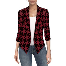Hybrid & Company Lichtgewicht Open Voor Cardigan Klassieke Rimpel Mouwen Blazer JK1133 11394 WINBLK XL