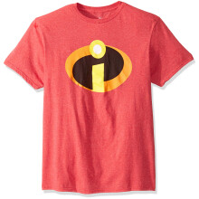Kostiumowy T-shirt Disney Pixar Iniemamocni z logo Symbolem (30/1 Heather Red, bardzo duży)