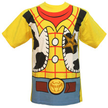 Toy Story Buzz l'clair et Woody Costume T-shirt (Woody Jaune Large)