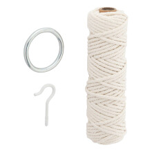 National Hardware N900-013 Kit de suspension pour plantes en macram suspendre avec crochets de plafond et matriel de suspension sans pompons