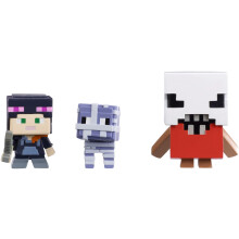 Figuras de Ação Mattel Minecraft Halloween (3 Pack) - Alex com Capuz, Ovelha Múmia & Bedlam