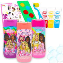 Ensemble de salle de bain Barbie ultime Ensemble avec shampoing, nettoyant pour le corps, bain moussant, peinture, autocollants, plus | Kit de