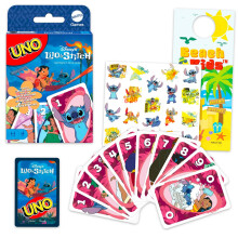 Ensemble de jeu de cartes Stitch UNO  Bundle avec Disney UNO Deck pour enfants et autocollants Plus | Jeu de cartes Lilo et Stitch pour les enfa