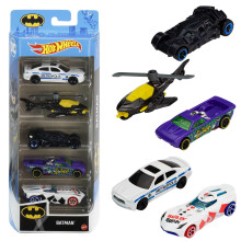 Hot Wheels Set de 5 Vehículos de Juguete Batman a Escala 1:64