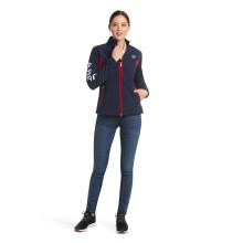 ARIAT New Team Softshell Jacket - Veste coupe-vent et impermable pour femme Bleu marine