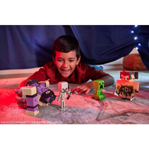Mattel Mattel Minecraft Legends Action Figure 2-Pack, Creeper vs Piglin Bruiser, Attack & React, 3.25 tum 1