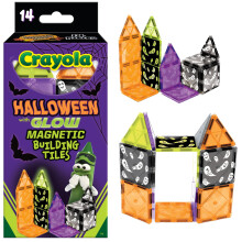 CreateOn Crayola Halloween Glow in The Dark Magnetiska kakelset Byggset fr barn STEM-leksaker fr pojkar och flickor frn 3 r och uppt 14-dela