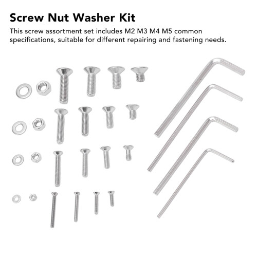 M2 M3 M4 M5 Countersunk Head Hex Socket Screw Set Stainless Steel Assortment 2
