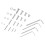M2 M3 M4 M5 Countersunk Head Hex Socket Screw Set Stainless Steel Assortment 10