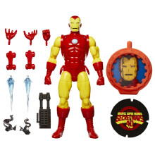 Marvel Legends Series Iron Man Avengers Retro Comics Secret Wars Collectible 6 Inch Action Figure with Shield