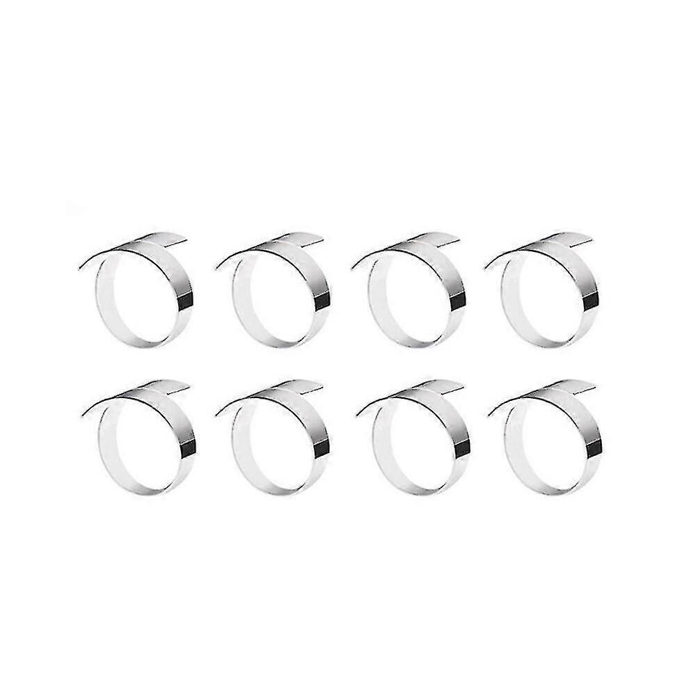 Set of 8 Alloy Handcrafted Napkin Rings for Dinner Table Wedding Party
