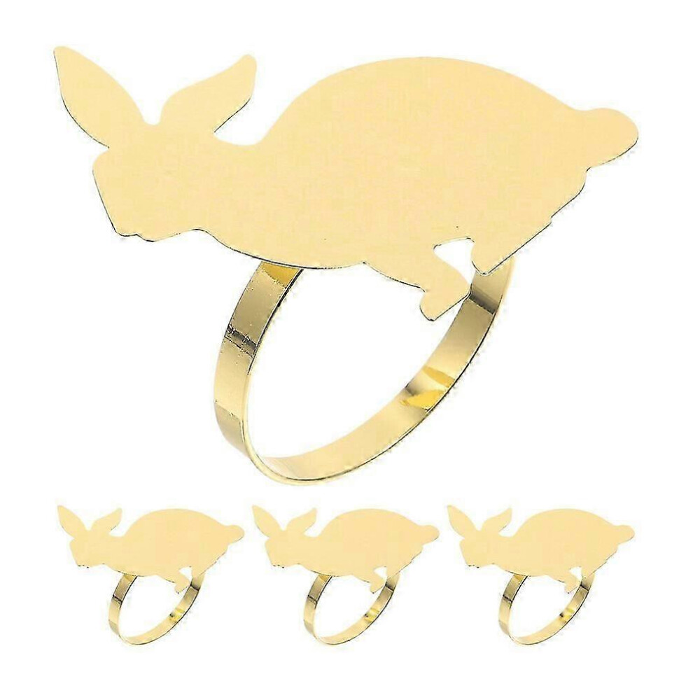 Set of 4 Easter Theme Napkin Rings, Bunny Napkin Holder, Napkin Buckle, Bunny Napkin Rings