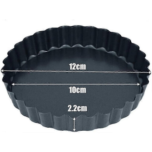 4-Piece Non-Stick Quiche Pan, Removable Bottom, Non-Stick, Quiche Pan 1
