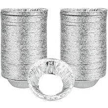 250pcs Disposable Aluminum Foil Tart Molds for Tartlets, Cakes, Custards, BBQ, Round, for Tartlets