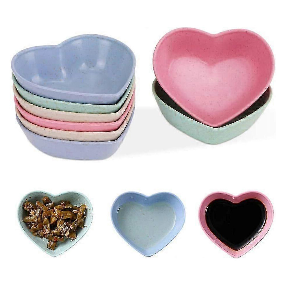 Set of 8 sauce bowls, soy sauce bowls, multi-colored mini appetizer plates, seasoning dish