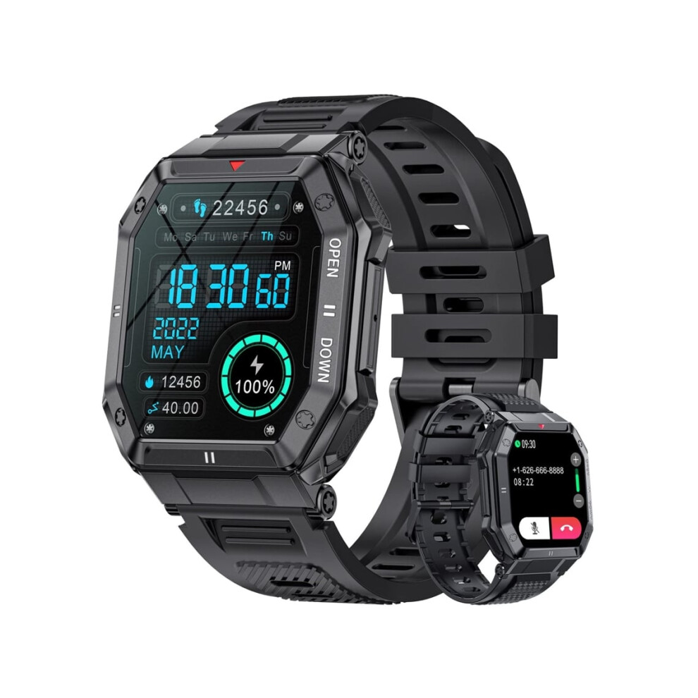 Smartwatch For Men, Sports Watch With 1.85" Touch Screen And Bluetooth Call, Blood Pressure, Heart Rate Monitor, Spo2 Veanxin Gold 6220252893258