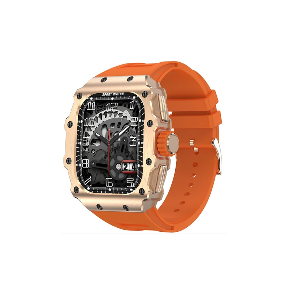 Smartwatch With Bluetooth Calling, 1.95-Inch Amoled Screen, Heart Rate And Blood Pressure Monitoring, Color, Veanxin Orange 6220252894255