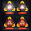 Triangle Car LED Work Light with 5 Modes, 2000mAh, 185mm 5