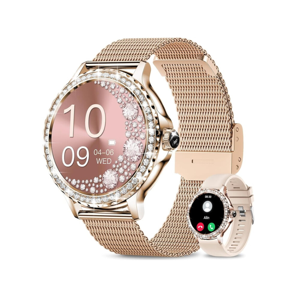 Smartwatches For Women 1.3" Hd Fitness Tracker Watch With Blood Pressure/Heart Rate Monitor Bluetooth Veanxin 6220252893531
