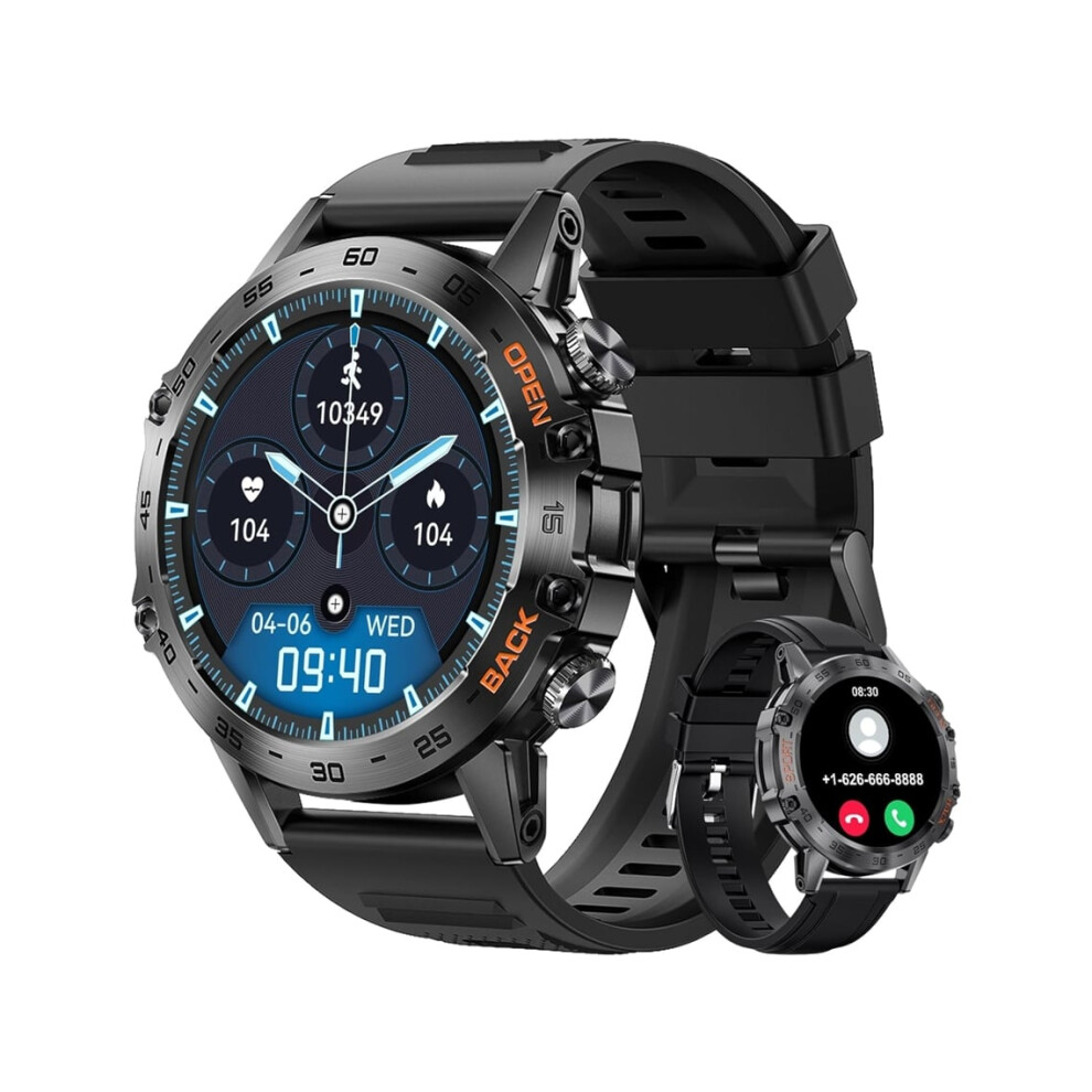 Men's Bluetooth Smartwatch With 1.39'' Hd Touchscreen, 5Atm Water Resistant Fitness Watch With Blood Pressure Monitor Veanxin 6220252893555