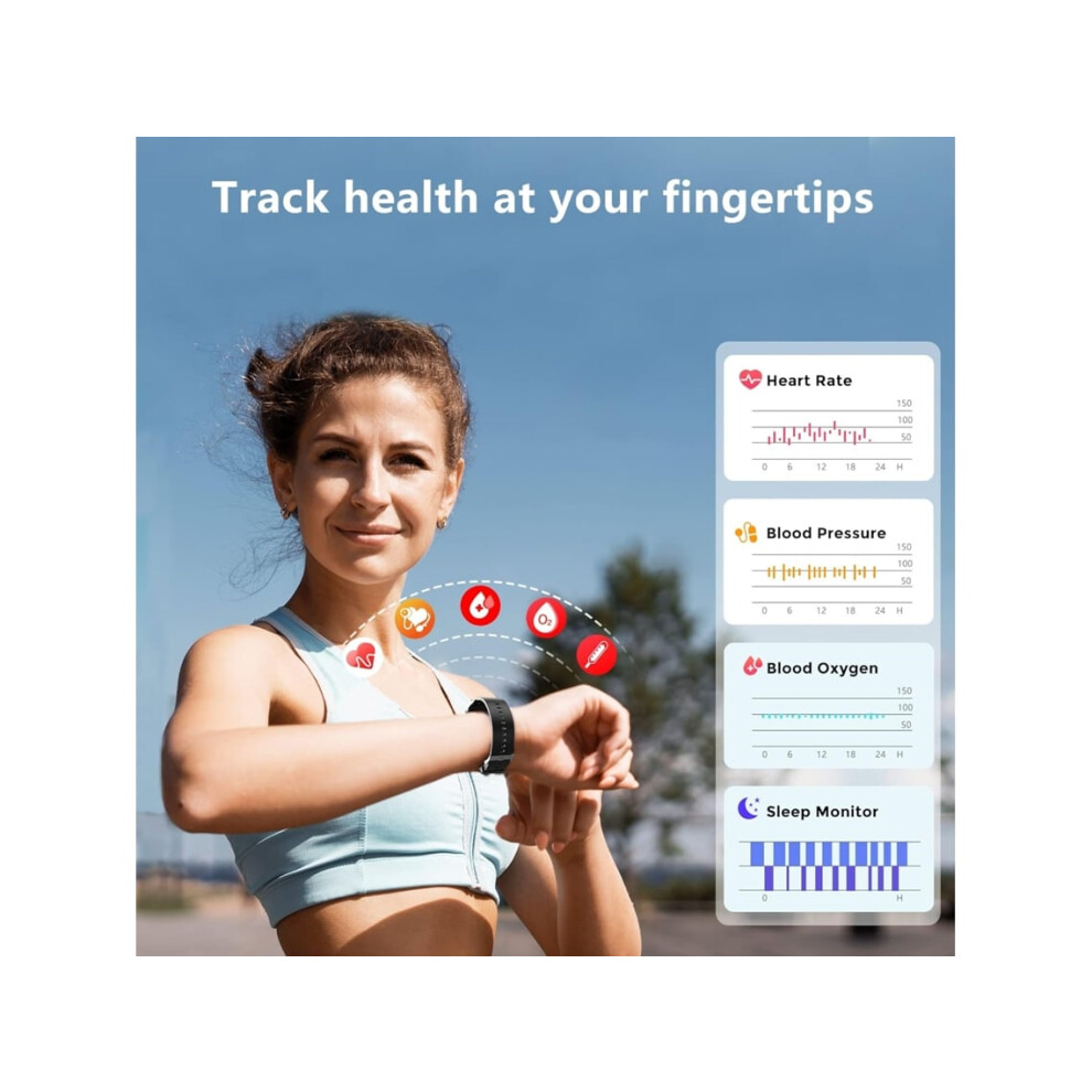 Smart Watch Heart Rate Monitor Blood Oxygen Blood Pressure Sleep Tracker Hrv Body Temperature For Women And Veanxin 6220252896662