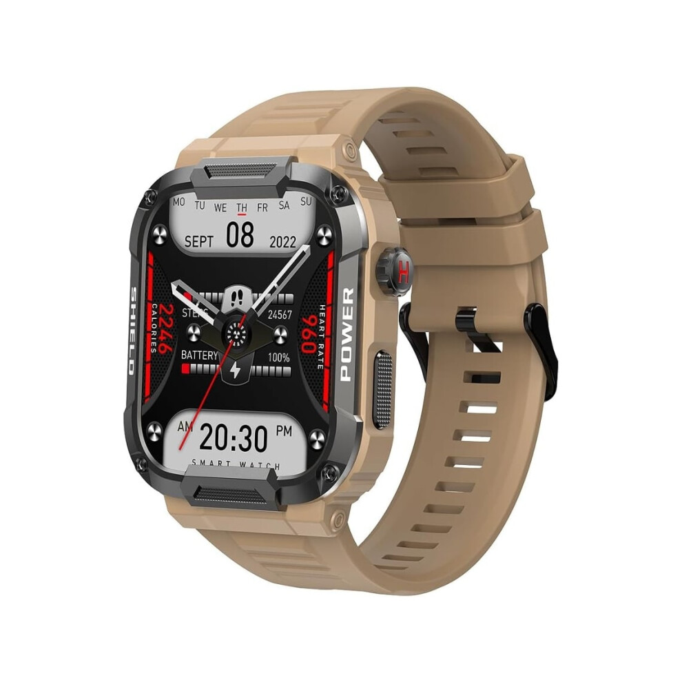 1.85" Large Screen Smartwatch For Men Android Military Smartwatches Men's Fitness Watch Make/Answer Veanxin 6220252897515