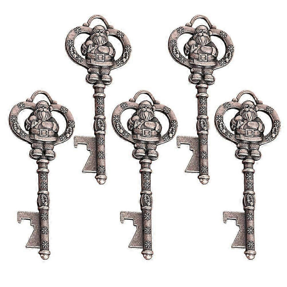 Set of 5 multifunctional key-shaped bottle openers