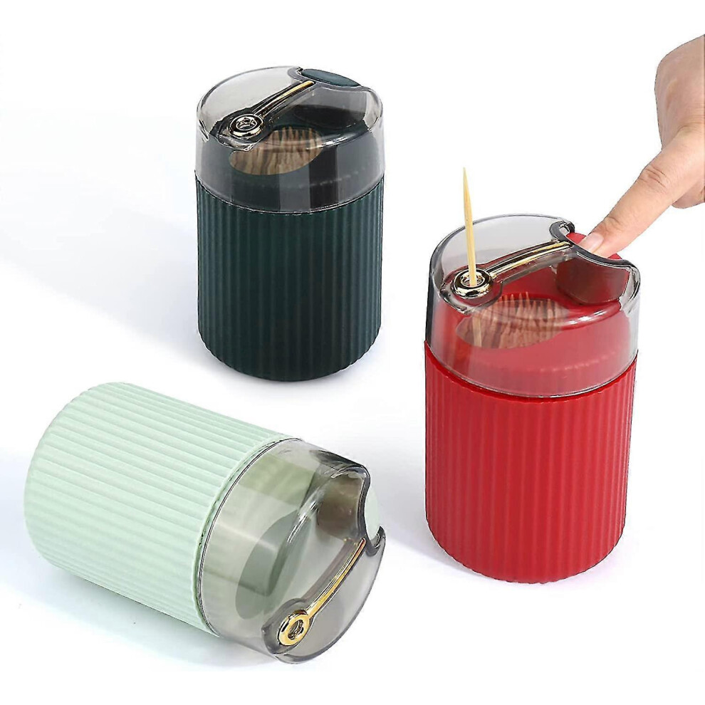 Pack Toothpick Holder, Automatic Toothpick Dispenser, Pop-up Toothpick Dispenser for Home