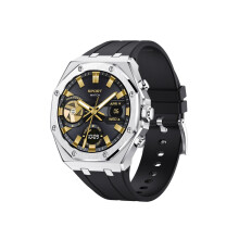 Business Smartwatch with Bluetooth Calls, Large Screen, Blood Oxygen, Sleep and Health Monitoring, Silver, VEANXIN