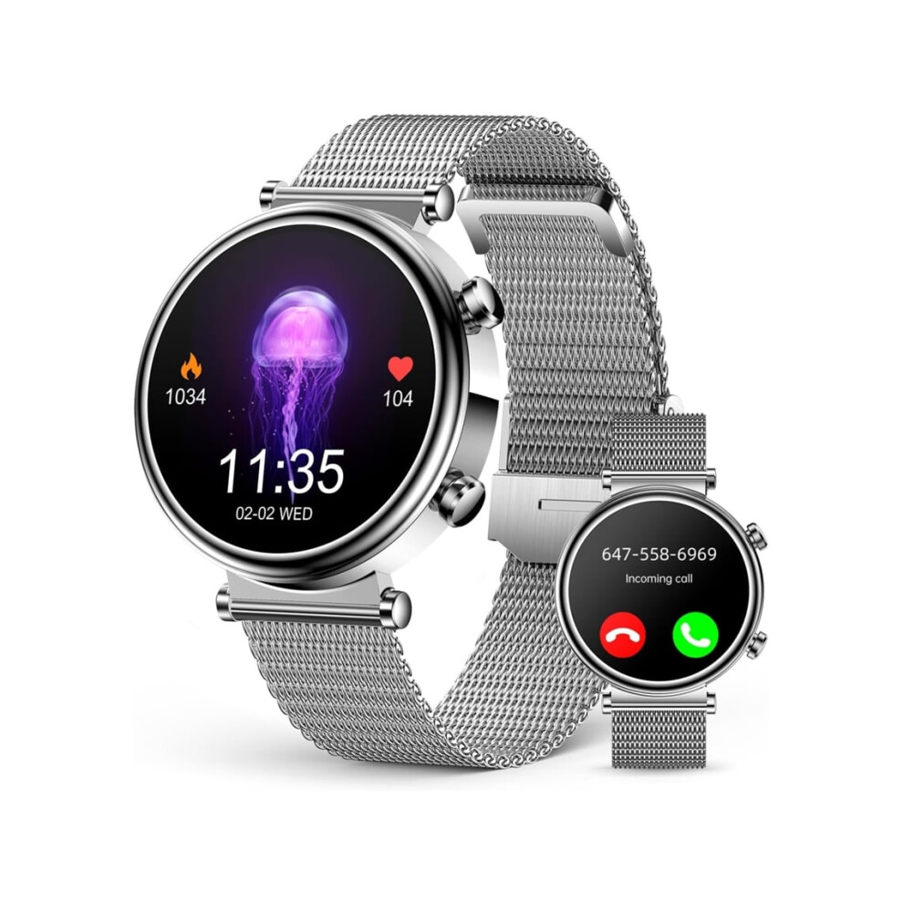 Smartwatch For Women Answer/Make Calls Fitness Tracker With 1.27" Amoled Screen Heart Rate/Sleep Monitor Veanxin 6220252898451