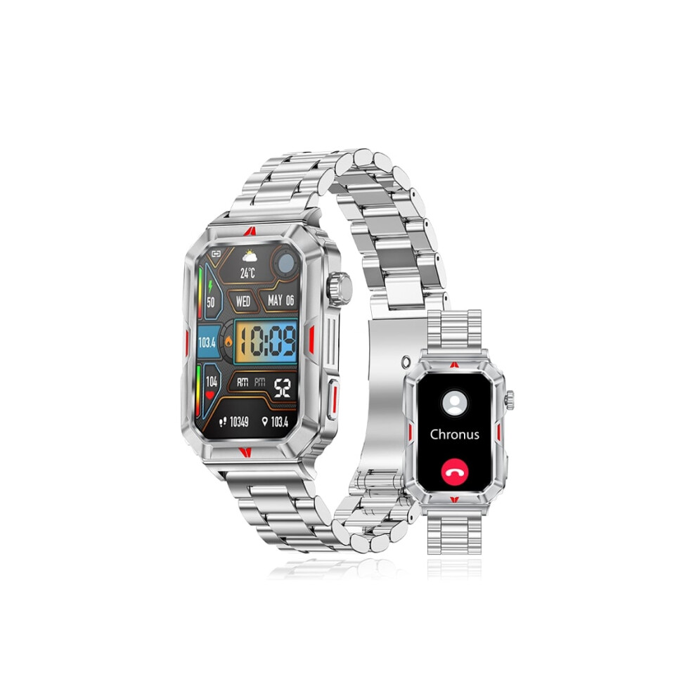 Smartwatch Cf26 1 57 Inch Square Screen Fitness Tracker For Men For Android Ios Veanxin Silver 6220252898918