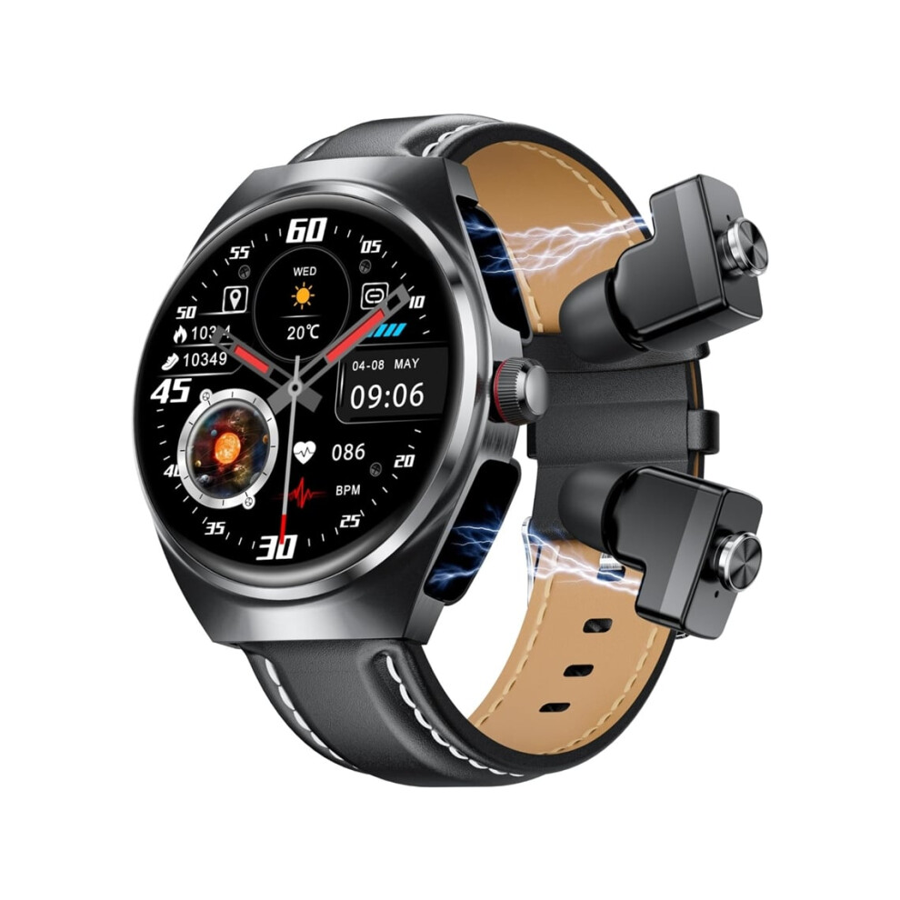 Smartwatch With Headphones For Iphone Android Large 1.53" Round Hd Screen Make/Answer Calls Fitness Tracker Smartwatches Veanxin 6220252899120