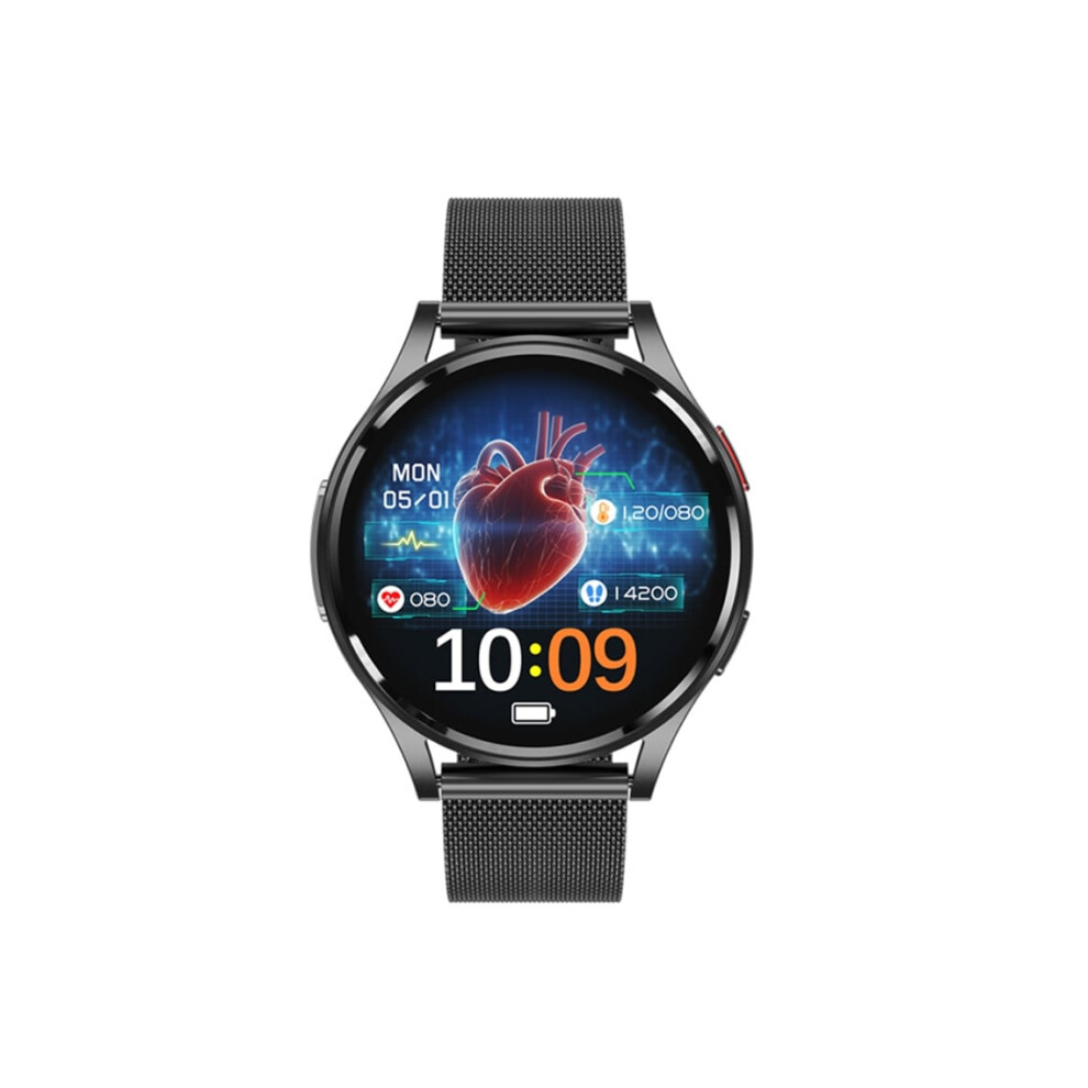 Smartwatch With Bluetooth Calling, Music Playback, Notification Alerts And Ecg Monitoring, Veanxin Black 6220252899663